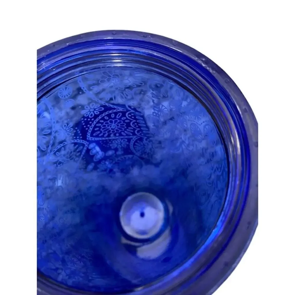 Starbucks 2019 Blue & White Floral Succulent Paisley‎ Cold Cup Venti Tumbler